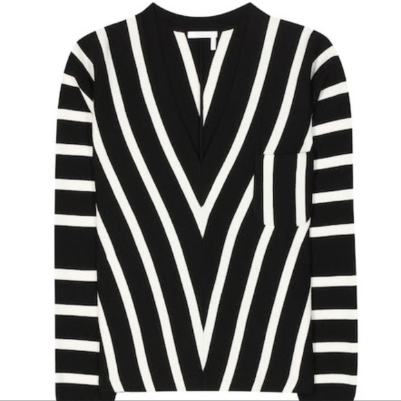 Chloe cotton v-neck sweater - Picture 2 of 9